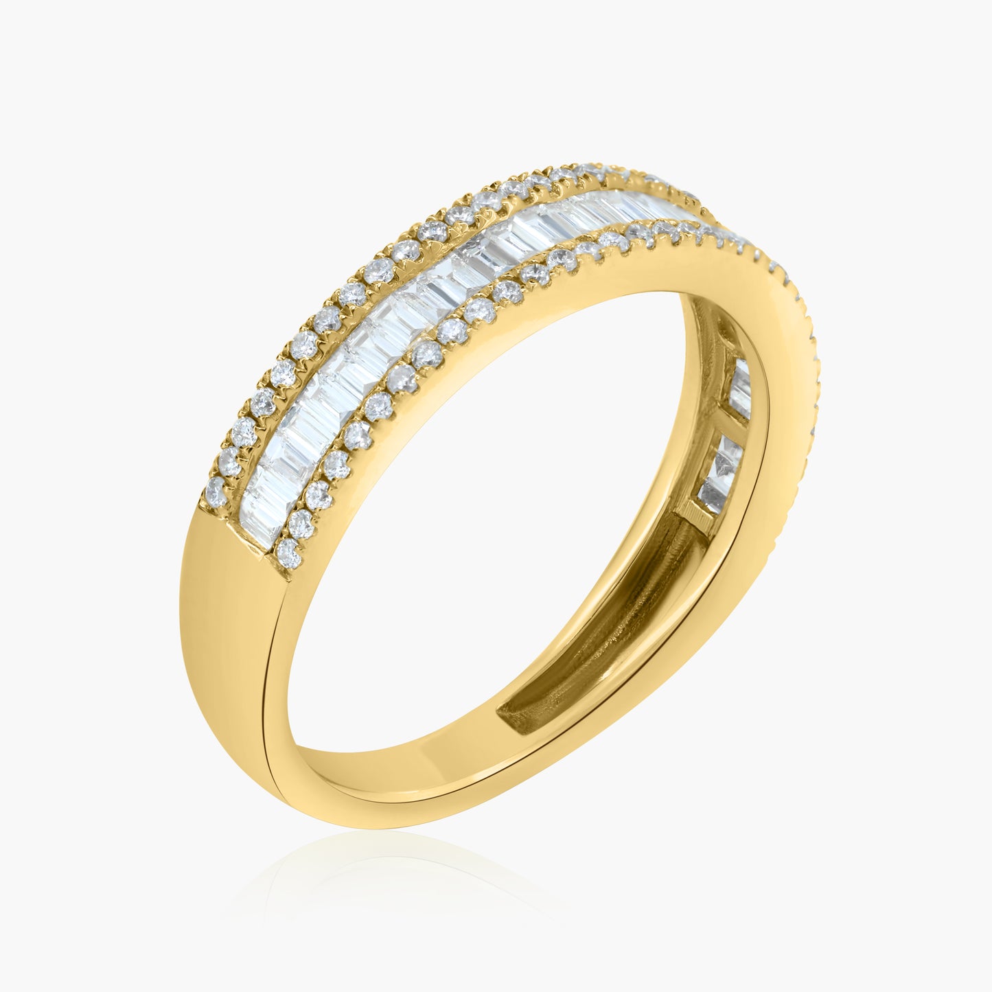 14K Yellow Gold Baguette Band-R606039