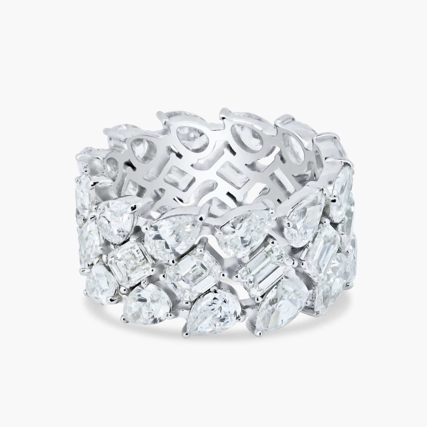 14K White Gold Statement Ring-R606054