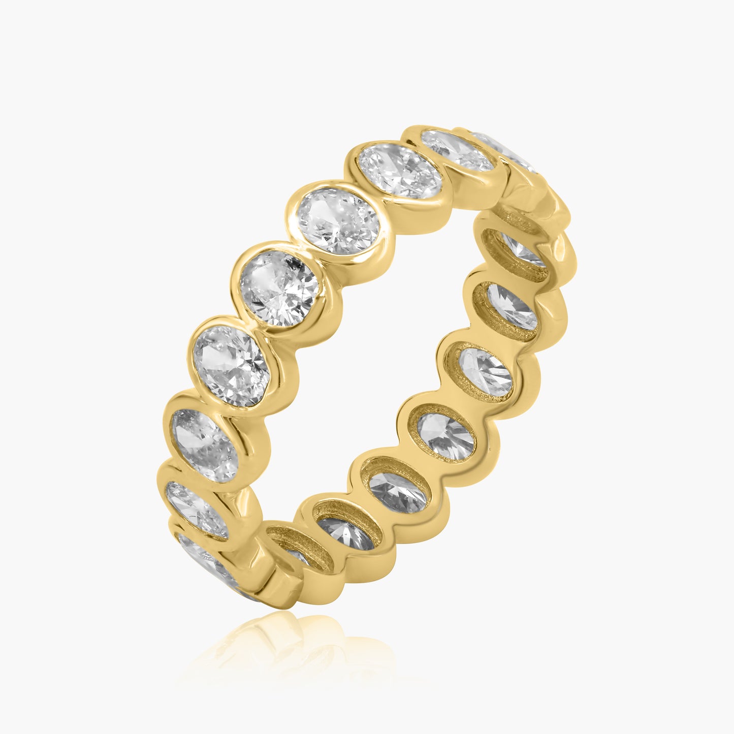 14K Yellow Gold Oval Diamond Eternity Band - R60649807