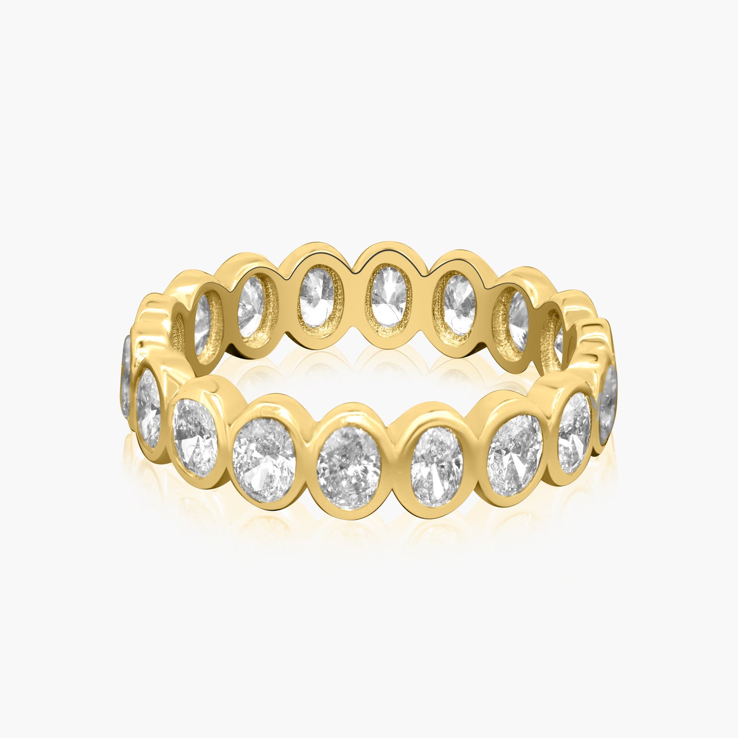 14K Yellow Gold Oval Diamond Eternity Band - R60649807