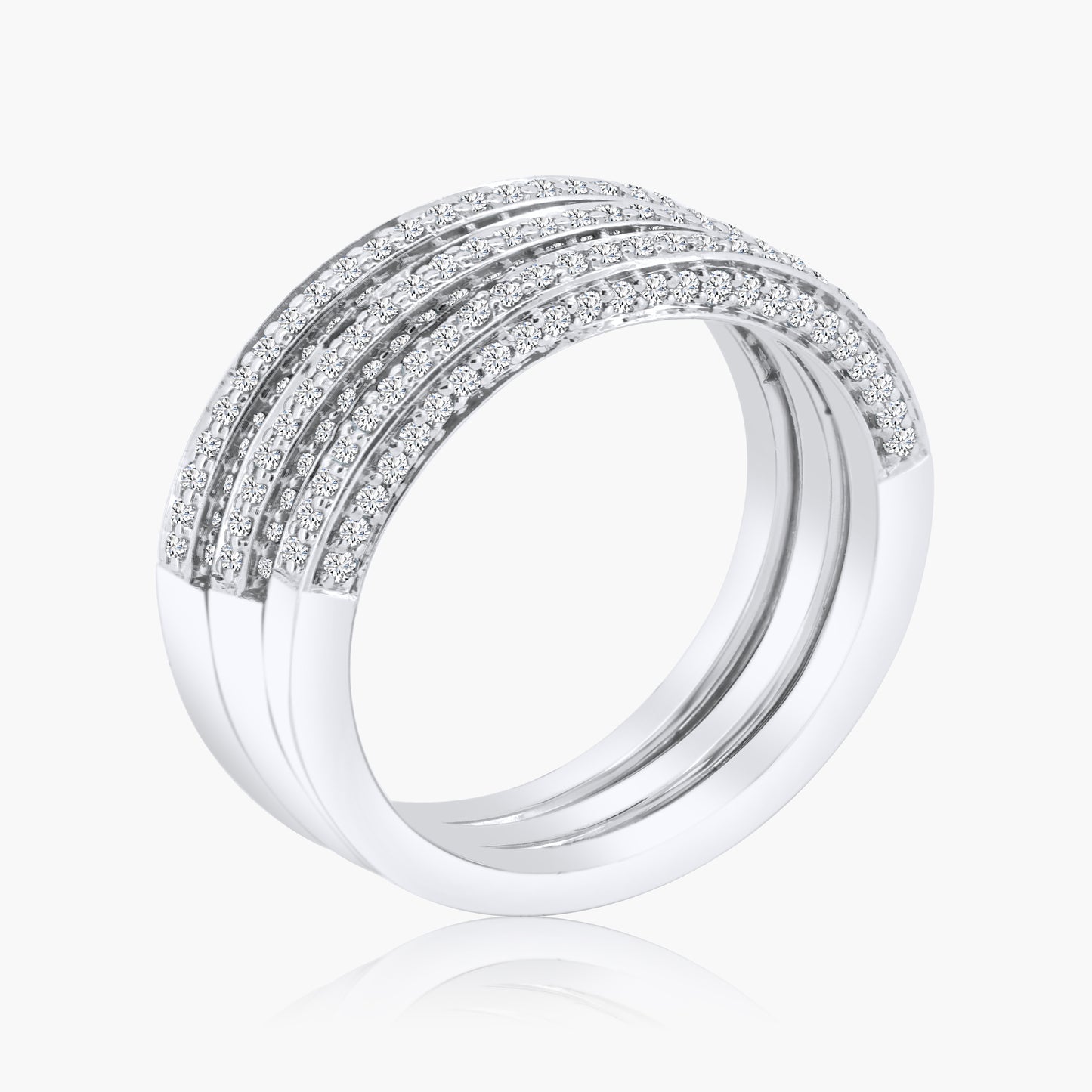 14K White Gold Stackable Ring (set of 3) - R90224SHAW5A-1